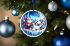 Melting Winter Scene with Santa Sublimation PNG Product Image 4