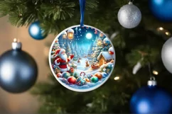 Melting Winter Scene with Santa Sublimation PNG Product Image 4