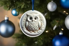 Christmas Owl Sublimation PNG Product Image 4