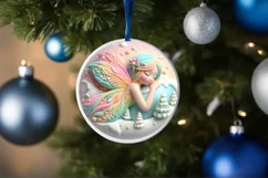 Christmas Fairy Ornament Sublimation PNG Product Image 4