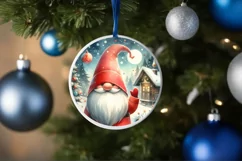 Christmas Gnome Christmas Ornament Sublimation PNG Product Image 1