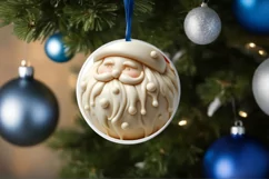 Santa Christmas Ornament Sublimation PNG Product Image 4