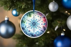 Winter Snowflake Ornament Sublimation PNG Product Image 4