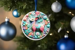 3D Deer Christmas Ornament Sublimation PNG Product Image 4