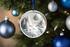 3D Winter Scene Ornament Sublimation PNG Product Image 4