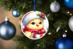 Round Christmas Ornament Sublimation|Clipart Product Image 4