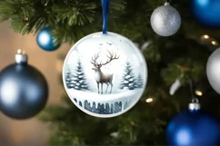 Winter Scene with Reindeer Sublimation PNG Product Image 4