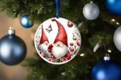 Round Christmas Ornament Sublimation|Clipart Product Image 4