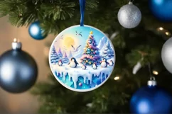 Round Christmas Ornament Sublimation|Clipart Product Image 4