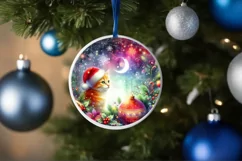 Winter Cat Ornament Sublimation PNG Product Image 4