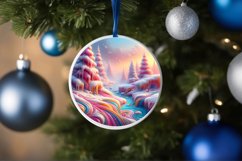 Depth Winter Scene Ornament Sublimation PNG Product Image 4