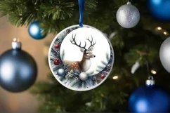 Round Christmas Ornament Sublimation|Clipart Product Image 4