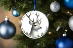 Round Christmas Ornament Sublimation|Clipart Product Image 4