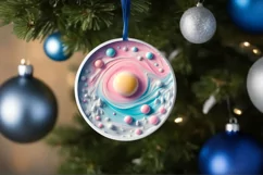 Winter Scene Ornament Sublimation PNG Product Image 1