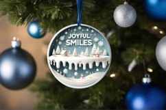 Joyful Smiles Round Ornament Sublimation PNG Product Image 4