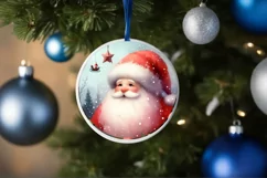 Round Christmas Ornament Sublimation|Clipart Product Image 4