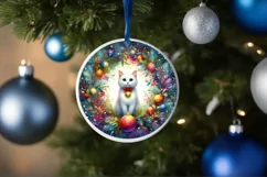 Watercolor Cat Ornament PNG Product Image 1