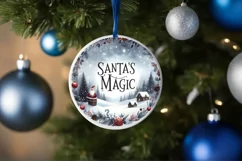 Round Christmas Ornament Sublimation|Clipart Product Image 4