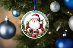Round Christmas Ornament Sublimation|Clipart Product Image 4