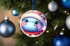 Round Christmas Ornament Sublimation|Clipart Product Image 4