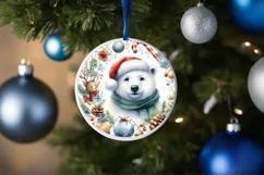 Round Christmas Ornament Sublimation|Clipart Product Image 4