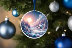 Festive Candy Christmas Ornament Sublimation PNG Product Image 4
