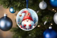 Centered Christmas Gnome Christmas Ornament Sublimation PNG Product Image 4