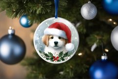 Centered Dog Christmas Ornament Sublimation PNG Product Image 4