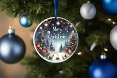 Round Christmas Ornament Sublimation|Clipart Product Image 4