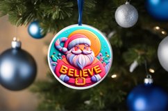 Santa Type Treatment Christmas Ornament Sublimation PNG Product Image 4