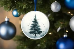 Round Christmas Ornament Sublimation|Clipart Product Image 4