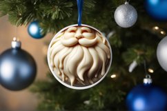 Santa Type Treatment Christmas Ornament Sublimation PNG Product Image 4