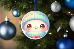 Round Christmas Ornament Sublimation|Clipart Product Image 4