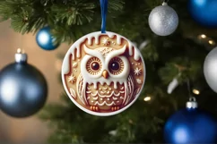 Round Christmas Ornament Sublimation|Clipart Product Image 4