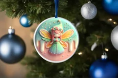 Christmas Fairy Ornament Sublimation PNG Product Image 4
