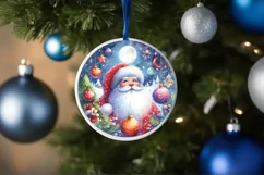 Round Christmas Ornament Sublimation|Clipart Product Image 4