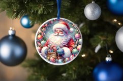 Centered Santa Christmas Ornament Sublimation PNG Product Image 4