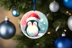 Round Christmas Ornament Sublimation|Clipart Product Image 4
