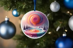 Pastel Christmas Scene Candy Digital Painting PNG Product Image 4