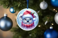 Pastel Winter Scene Koala Digital Painting PNG Product Image 4