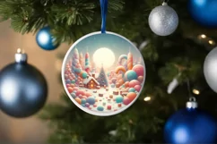 Pastel Christmas Scene Candy Digital Painting PNG Product Image 4