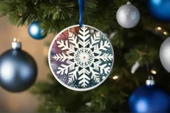 Round Christmas Ornament Sublimation|Clipart Product Image 4