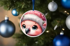 Round Christmas Ornament Sublimation|Clipart Product Image 4