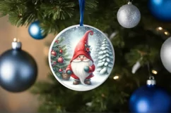 Round Christmas Ornament Sublimation|Clipart Product Image 4