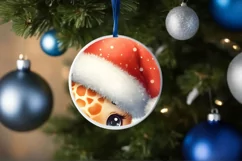 Round Christmas Ornament Sublimation|Clipart Product Image 4