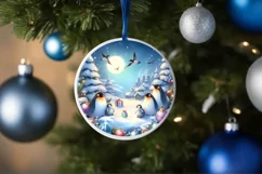 Penguins Winter Scene Christmas PNG Product Image 4