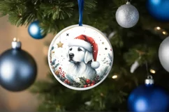 Round Christmas Ornament Sublimation|Clipart Product Image 4