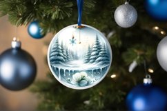 Winter Scene with Champaigne Ornament Product Image 4