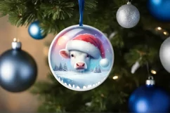 3D Winter Scene with Santa Hat PNG Product Image 4