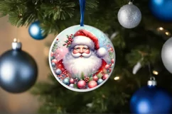 Polar Bear Round Ornament Sublimation PNG Product Image 4